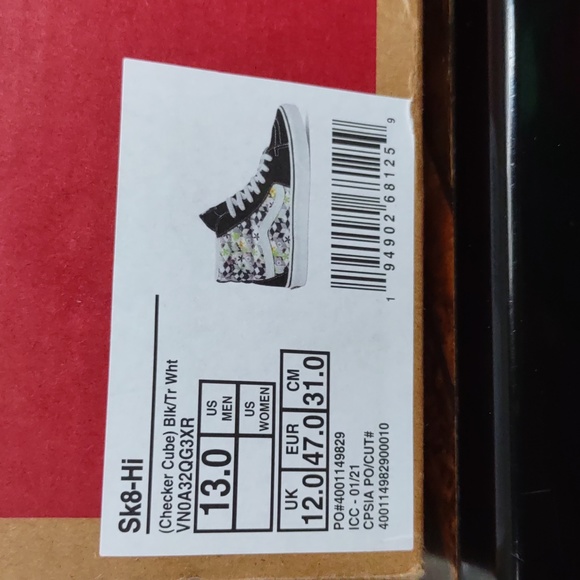 BRAND NEW VANS SK8-HI CHECKBOARD CUBE SNEAKERS - Picture 16 of 16